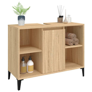 Ντουλάπι Νιπτήρα Sonoma Δρυς 80x33x60 εκ. Επεξεργασμένο Ξύλο