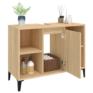 Ντουλάπι Νιπτήρα Sonoma Δρυς 80x33x60 εκ. Επεξεργασμένο Ξύλο