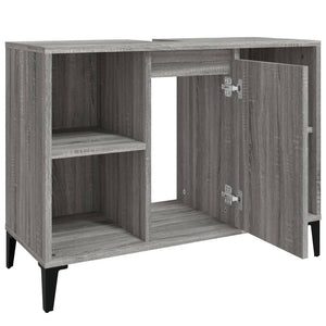 Ντουλάπι Νιπτήρα Γκρι Sonoma 80 x 33 x 60εκ. Επεξεργασμένο Ξύλο