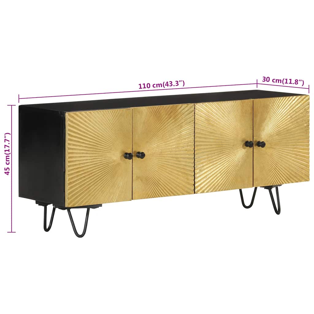 Έπιπλο Τηλεόρασης 110 x 30 x 45 εκ. από Μασίφ Ξύλο Μάνγκο - Pakobazaar