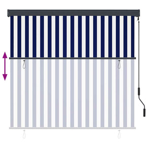Ρόλερ Μπλε και άσπρο 180 x 250 cm Ύφασμα και Αλουμίνιο