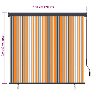 Ρόλερ Κίτρινο και Μπλε 180 x 250 cm Ύφασμα και Αλουμίνιο