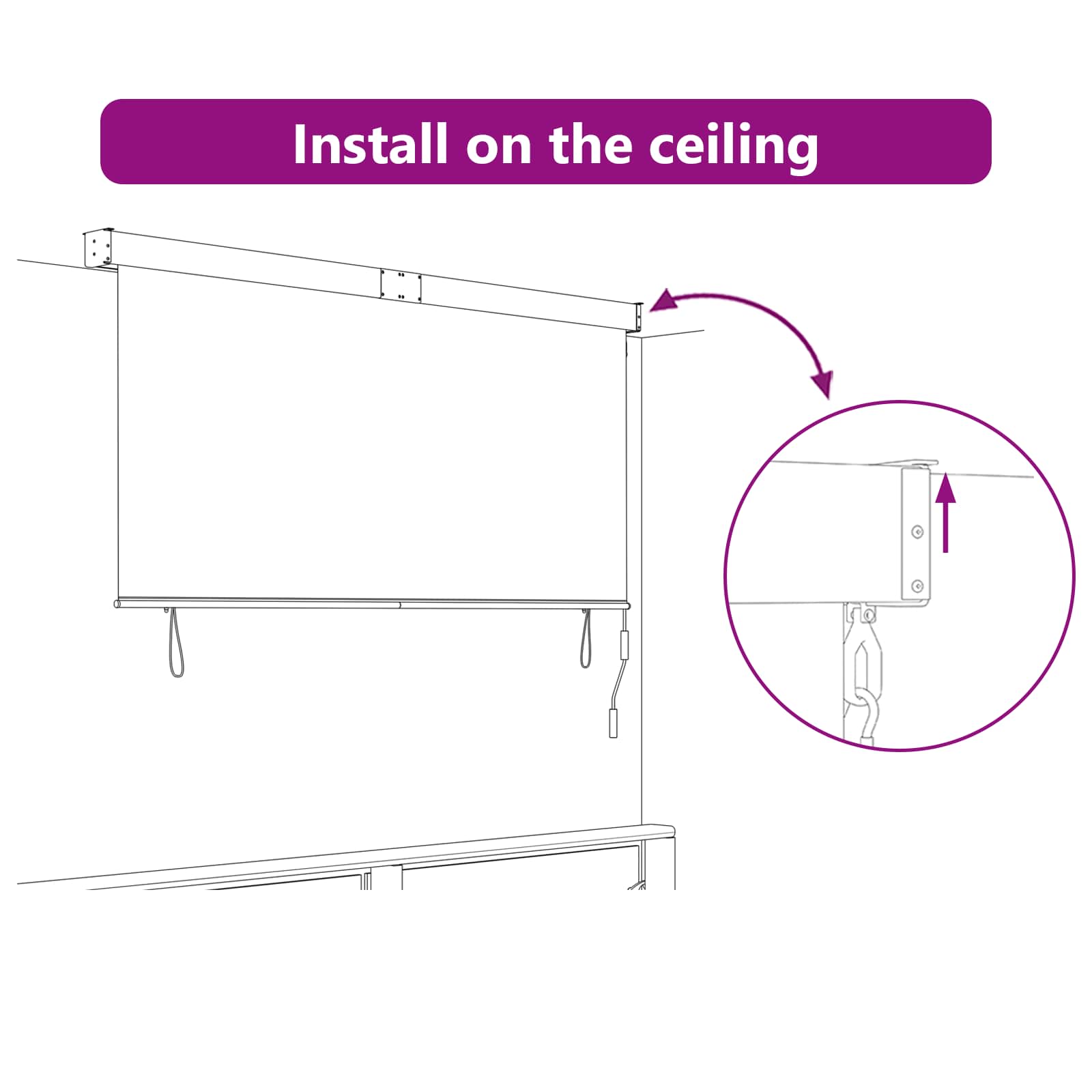 Ρόλερ Πορτοκαλί και Καφέ 200 x 250 εκ. Ύφασμα και Αλουμίνιο
