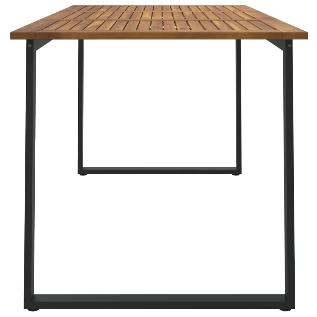 Τραπέζι Κήπου Με Πόδια σε Σχήμα U 140x80x75 εκ. Μασίφ Ακακία - Pakobazaar