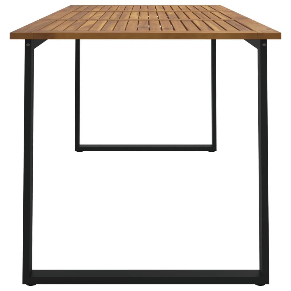Τραπέζι Κήπου Με Πόδια σε Σχήμα U 160x80x75 εκ. Μασίφ Ακακία - Pakobazaar