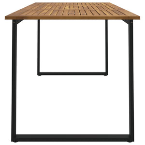 Τραπέζι Κήπου Με Πόδια σε Σχήμα U 160x80x75 εκ. Μασίφ Ακακία - Pakobazaar