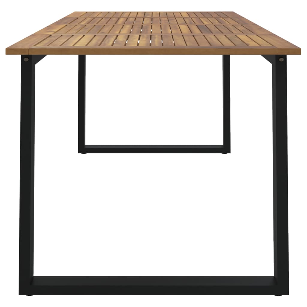 Τραπέζι Κήπου Με Πόδια σε Σχήμα U 180x90x75 εκ. Μασίφ Ακακία - Pakobazaar