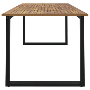 Τραπέζι Κήπου Με Πόδια σε Σχήμα U 180x90x75 εκ. Μασίφ Ακακία - Pakobazaar
