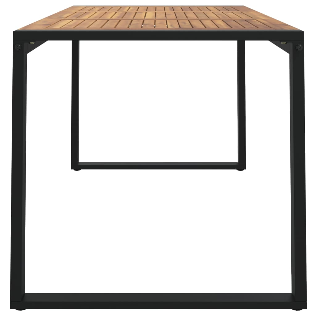 Τραπέζι Κήπου Με Πόδια σε Σχήμα U 140x80x75 εκ. Μασίφ Ακακία - Pakobazaar