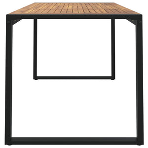 Τραπέζι Κήπου Με Πόδια σε Σχήμα U 140x80x75 εκ. Μασίφ Ακακία - Pakobazaar