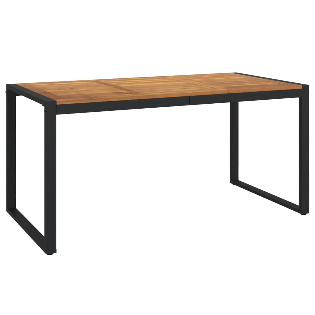Τραπέζι Κήπου Με Πόδια σε Σχήμα U 160x80x75 εκ. Μασίφ Ακακία - Pakobazaar