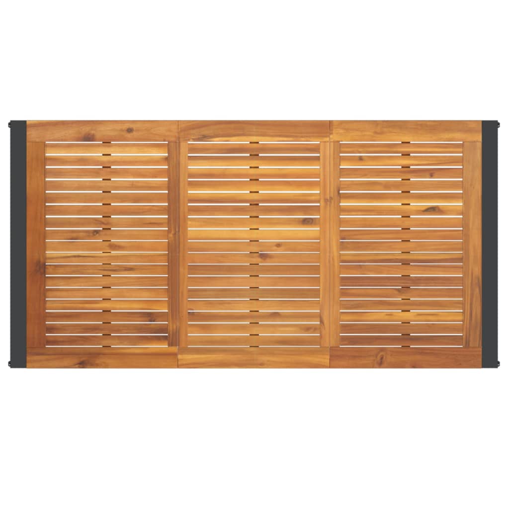 Τραπέζι Κήπου Με Πόδια σε Σχήμα U 160x80x75 εκ. Μασίφ Ακακία - Pakobazaar