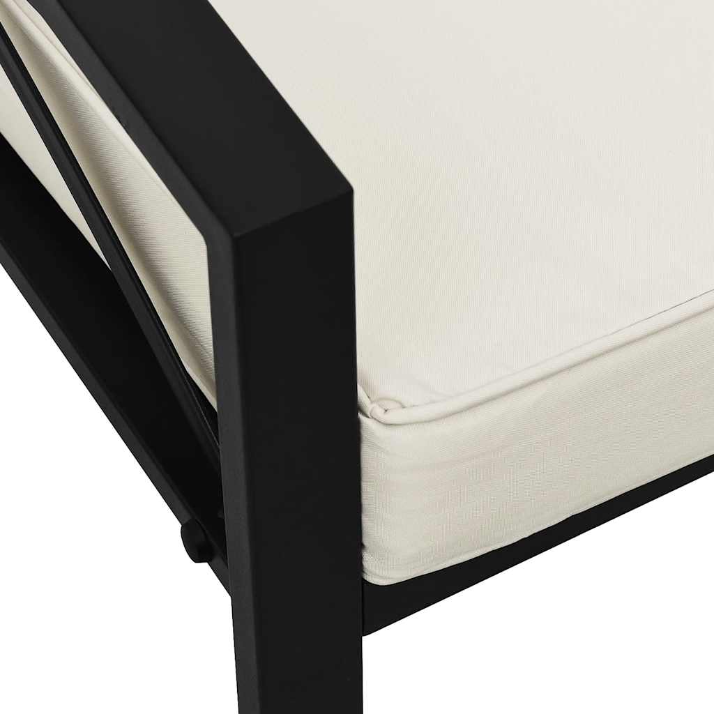 Καρέκλες Κήπου 2 τεμ. 68x76x79 εκ Ατσάλινες Μαξιλάρια Χρ. Άμμου