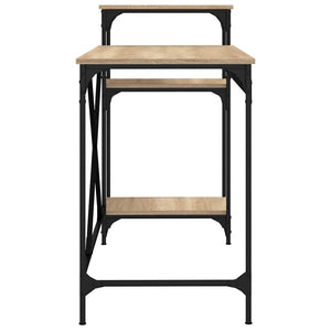 Γραφείο με Ράφια Sonoma Δρυς 135x50x90 εκ. Επεξ. Ξύλο/Σίδηρος - Pakobazaar