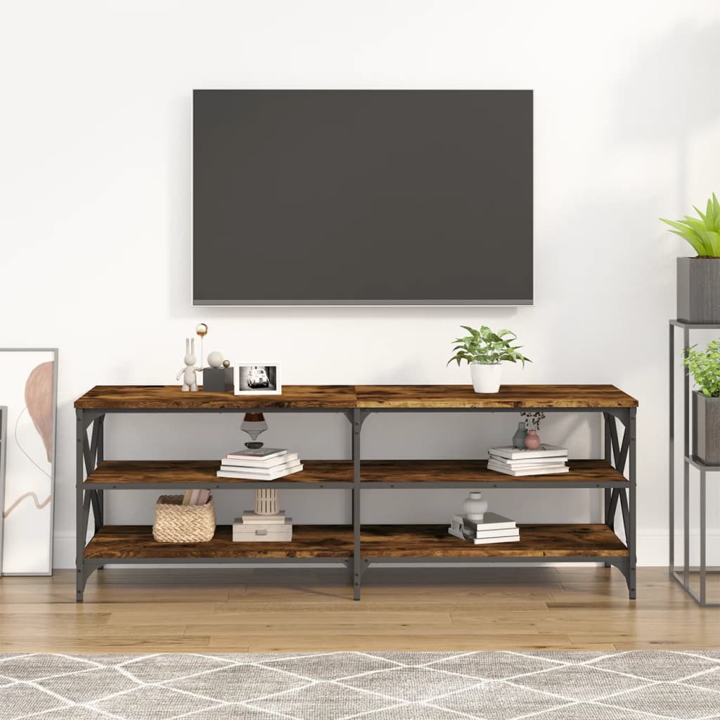 Έπιπλο Τηλεόρασης Καπνιστή Δρυς 140x40x50 εκ Επεξεργασμένο Ξύλο