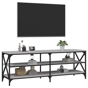Έπιπλο Τηλεόρασης Γκρι Sonoma 140x40x50 εκ. από Επεξεργ. Ξύλο