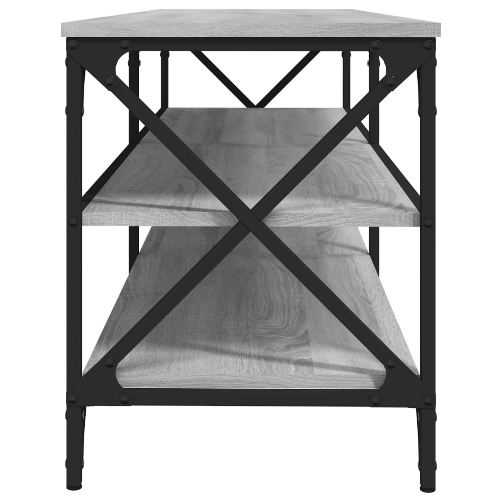 Έπιπλο Τηλεόρασης Γκρι Sonoma 140x40x50 εκ. από Επεξεργ. Ξύλο