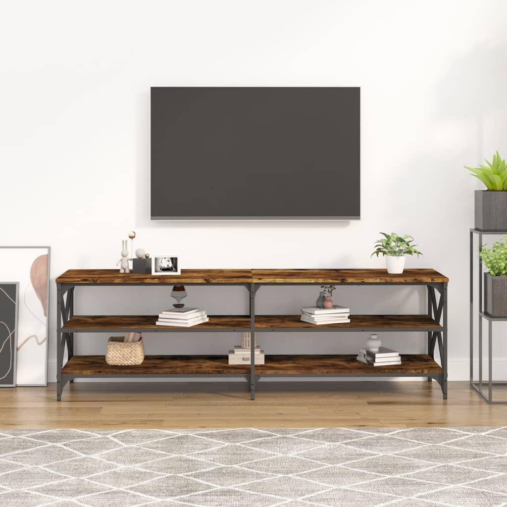 Έπιπλο Τηλεόρασης Καπνιστή Δρυς 160x40x50 εκ. Επεξ. Ξύλο
