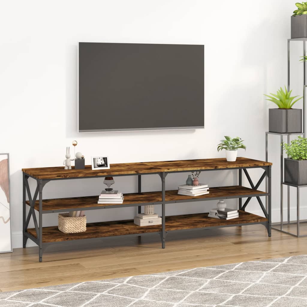 Έπιπλο Τηλεόρασης Καπνιστή Δρυς 160x40x50 εκ. Επεξ. Ξύλο