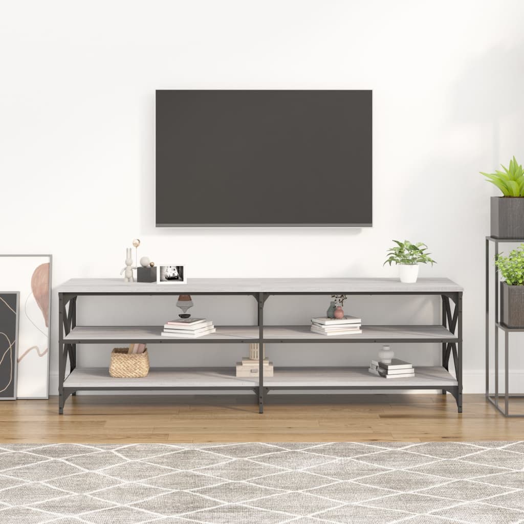 Έπιπλο Τηλεόρασης Γκρι Sonoma 160 x 40 x 50 εκ. Επεξεργ. Ξύλο