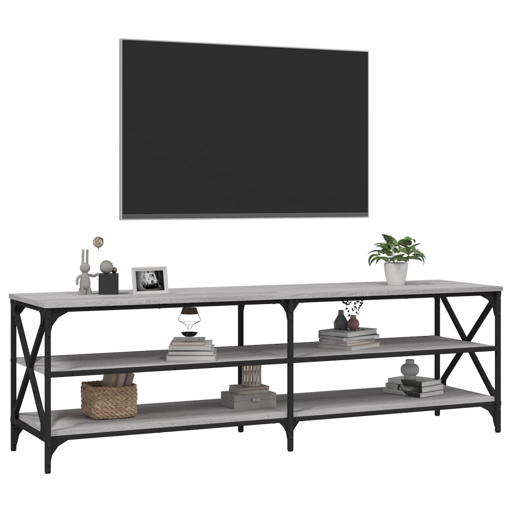Έπιπλο Τηλεόρασης Γκρι Sonoma 160 x 40 x 50 εκ. Επεξεργ. Ξύλο