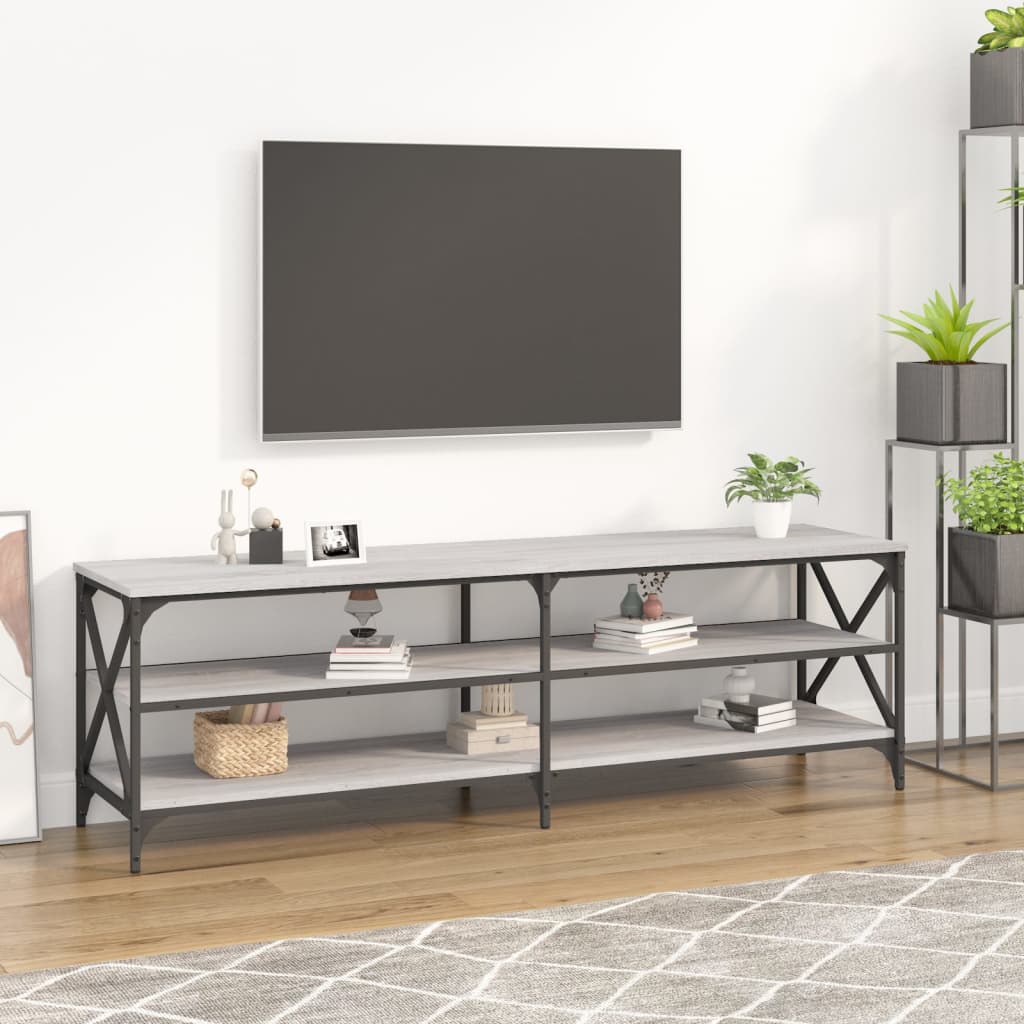 Έπιπλο Τηλεόρασης Γκρι Sonoma 160 x 40 x 50 εκ. Επεξεργ. Ξύλο