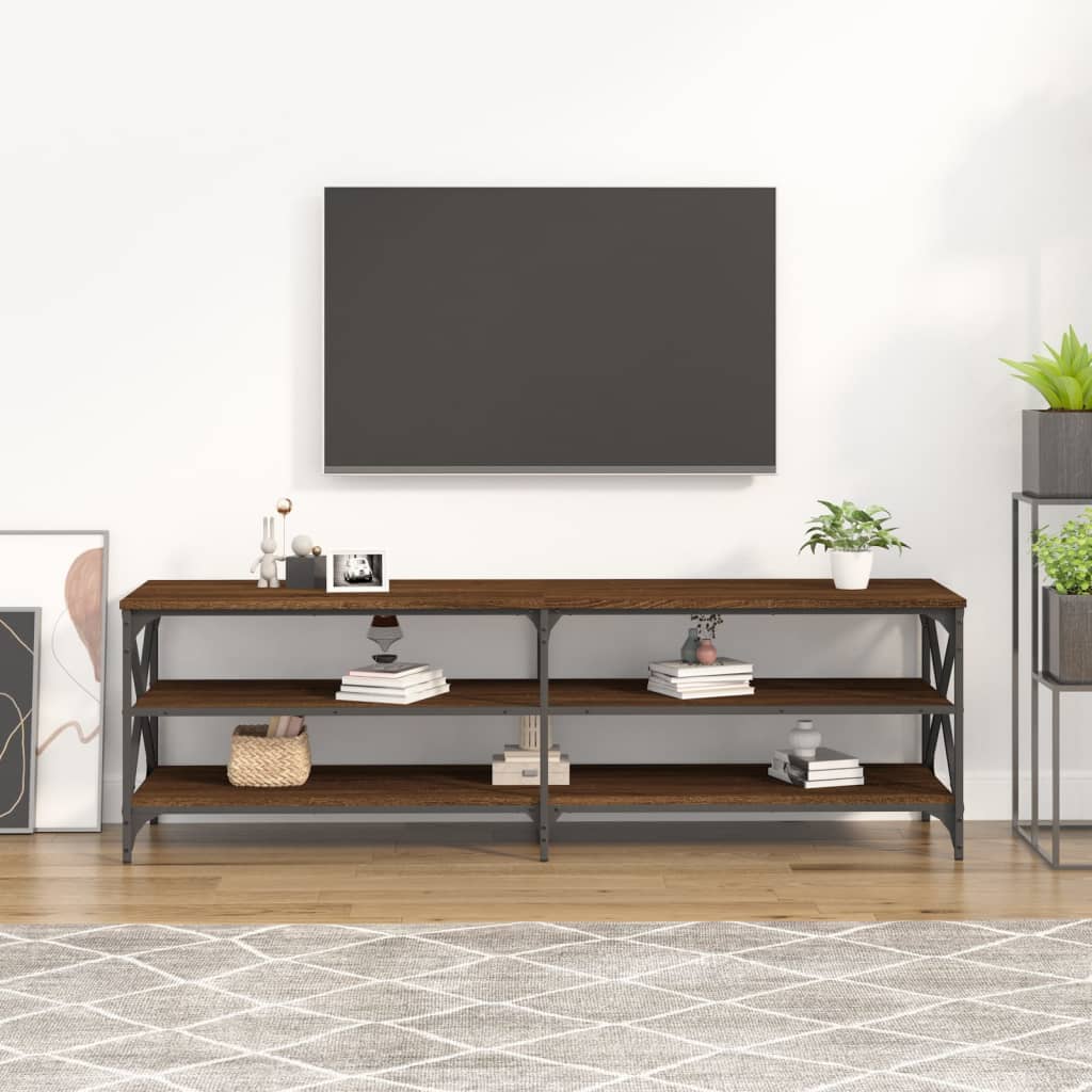 Έπιπλο Τηλεόρασης Καφέ Δρυς 160x40x50 εκ. Επεξεργασμένο Ξύλο