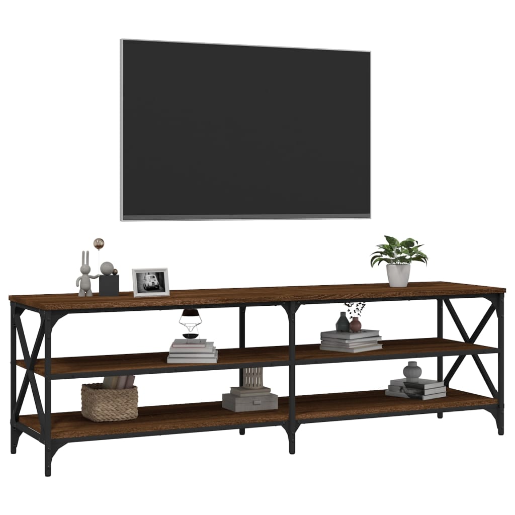 Έπιπλο Τηλεόρασης Καφέ Δρυς 160x40x50 εκ. Επεξεργασμένο Ξύλο