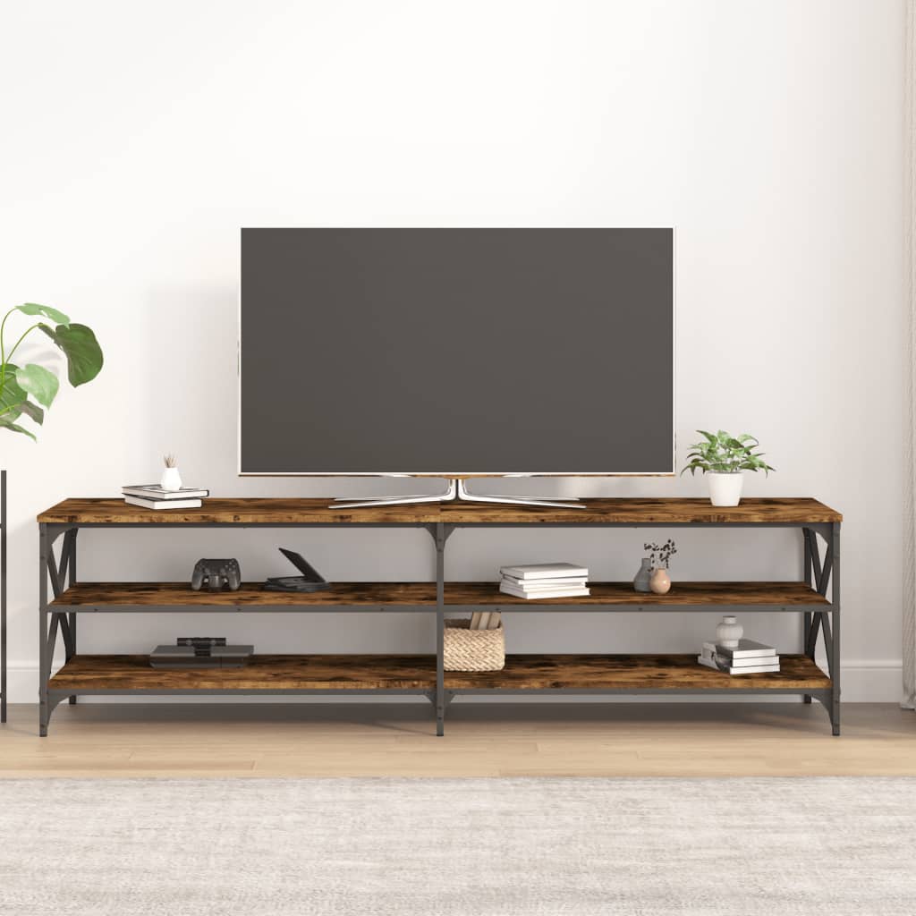 Έπιπλο Τηλεόρασης Καπνιστή Δρυς 180x40x50 εκ. από Επεξεργ. Ξύλο