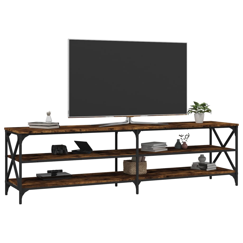 Έπιπλο Τηλεόρασης Καπνιστή Δρυς 180x40x50 εκ. από Επεξεργ. Ξύλο