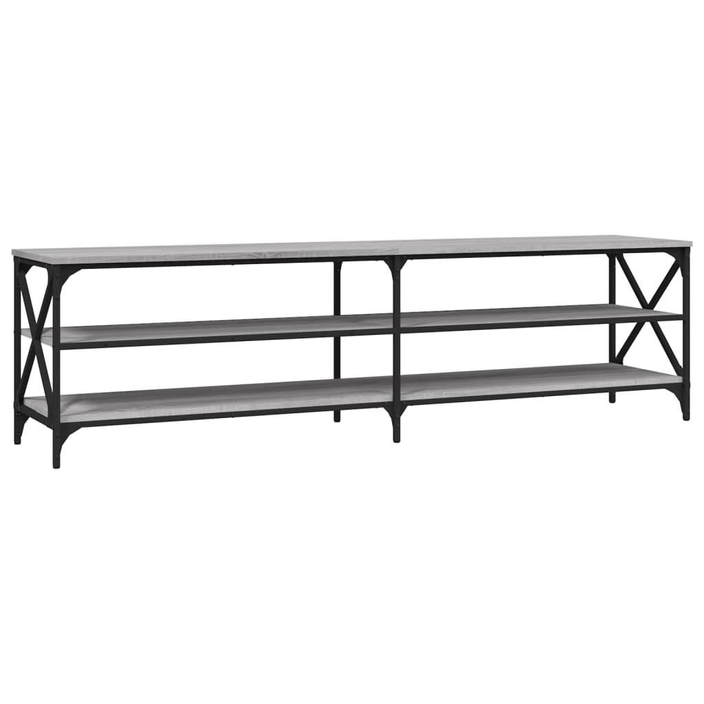 Έπιπλο Τηλεόρασης Γκρι Sonoma 180x40x50 εκ. από Επεξεργ. Ξύλο