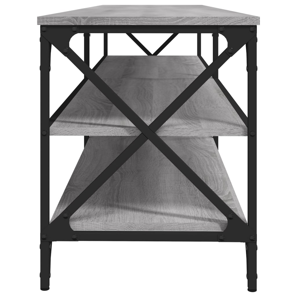 Έπιπλο Τηλεόρασης Γκρι Sonoma 180x40x50 εκ. από Επεξεργ. Ξύλο