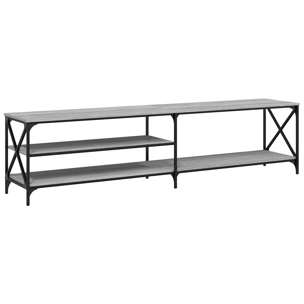 Έπιπλο Τηλεόρασης Γκρι Sonoma 200x40x50 εκ. Επεξ. Ξύλο
