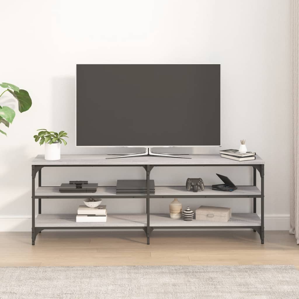 Έπιπλο Τηλεόρασης Γκρι Sonoma 140x30x50 εκ. Επεξεργασμένο Ξύλο - Pakobazaar