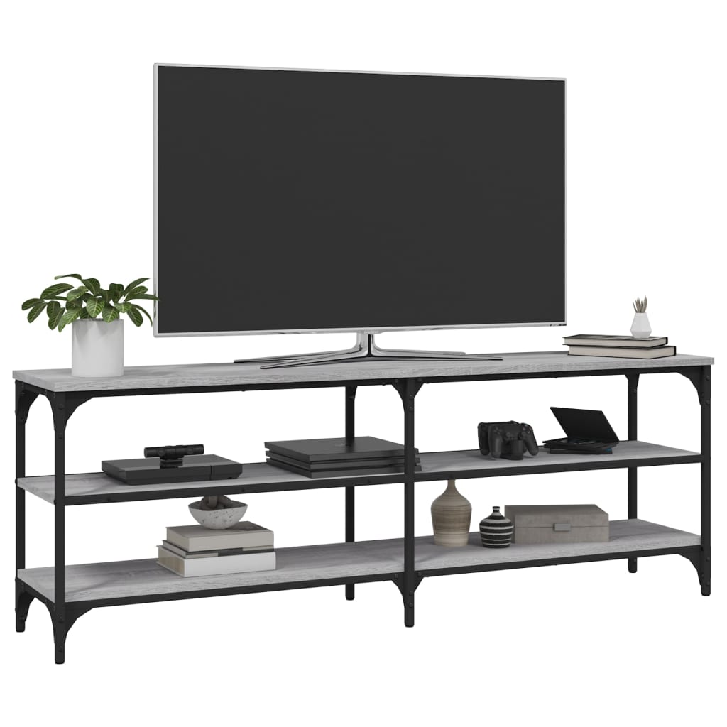 Έπιπλο Τηλεόρασης Γκρι Sonoma 140x30x50 εκ. Επεξεργασμένο Ξύλο - Pakobazaar