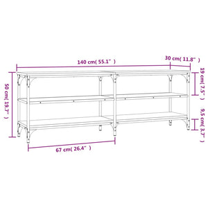 Έπιπλο Τηλεόρασης Γκρι Sonoma 140x30x50 εκ. Επεξεργασμένο Ξύλο - Pakobazaar