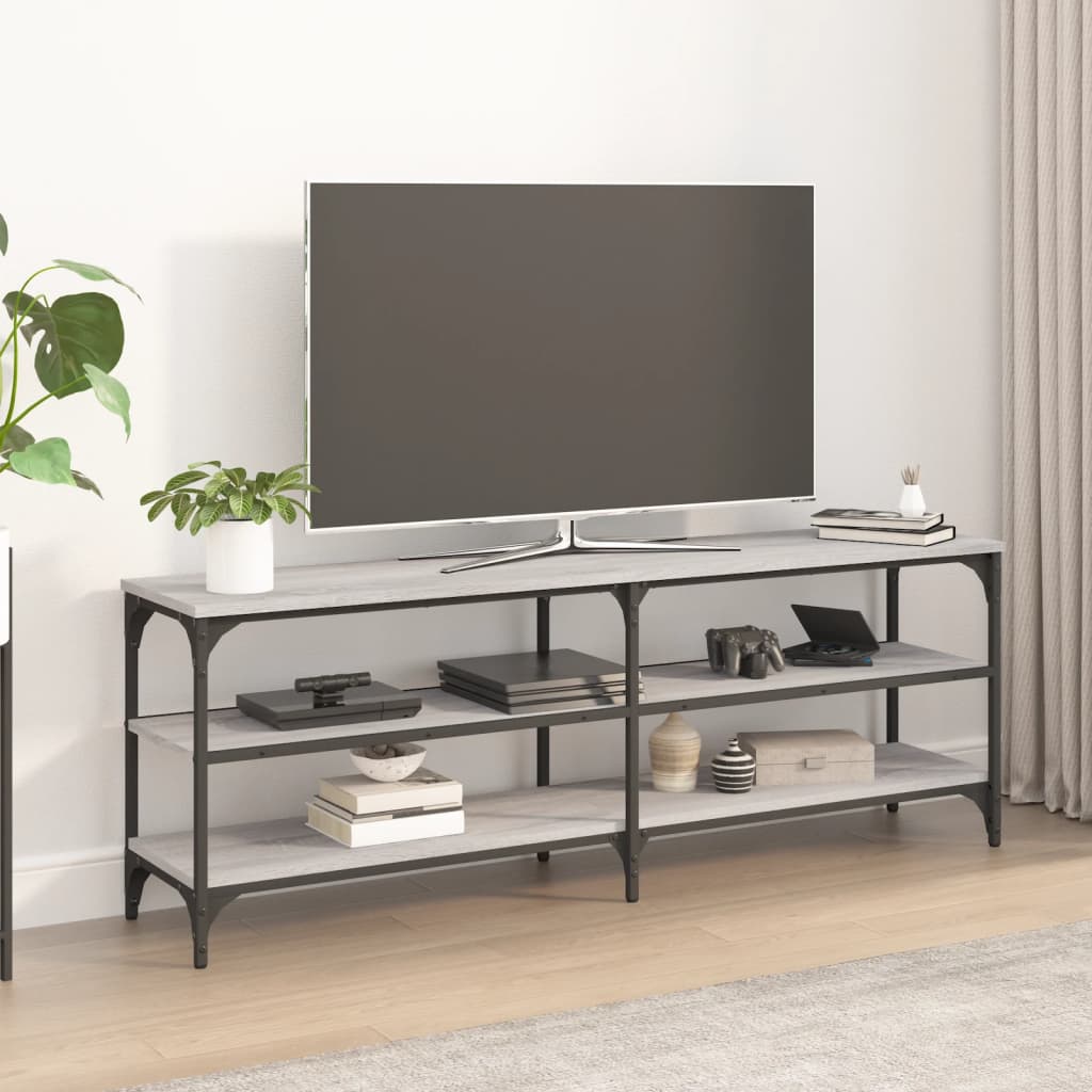 Έπιπλο Τηλεόρασης Γκρι Sonoma 140x30x50 εκ. Επεξεργασμένο Ξύλο - Pakobazaar