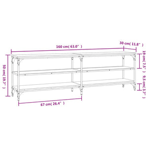 Έπιπλο Τηλεόρασης Sonoma Δρυς 160x30x50 εκ. Επεξ. Ξύλο