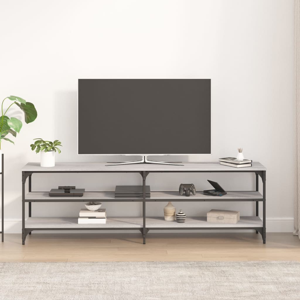 Έπιπλο Τηλεόρασης Γκρι Sonoma 160x30x50 εκ. από Επεξεργ. Ξύλο