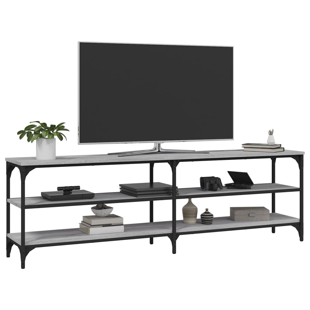 Έπιπλο Τηλεόρασης Γκρι Sonoma 160x30x50 εκ. από Επεξεργ. Ξύλο