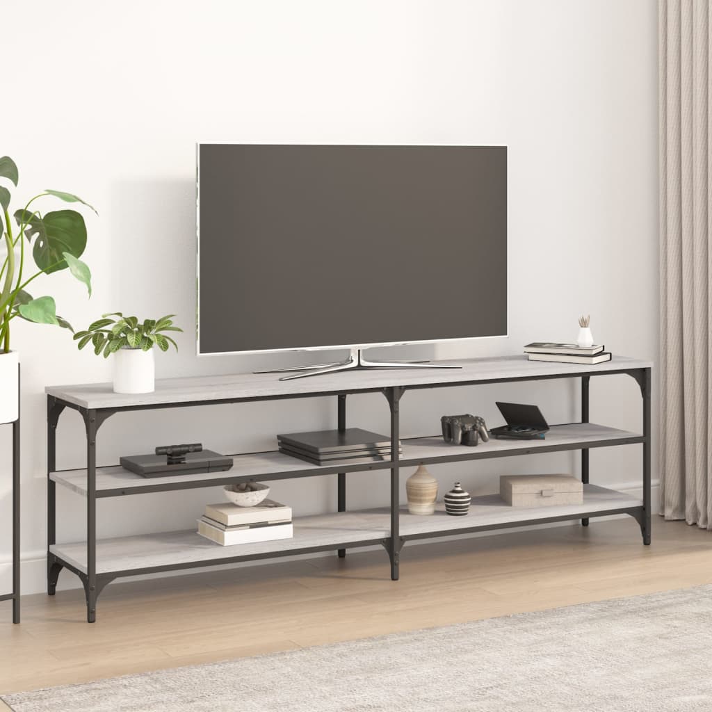 Έπιπλο Τηλεόρασης Γκρι Sonoma 160x30x50 εκ. από Επεξεργ. Ξύλο