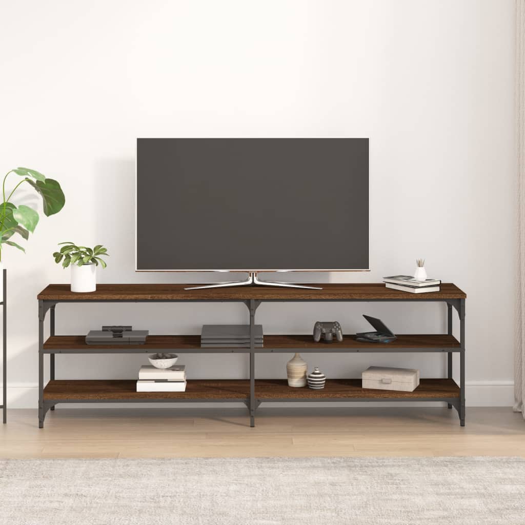 Έπιπλο Τηλεόρασης Καφέ Δρυς 160x30x50 εκ. Επεξεργασμένο Ξύλο