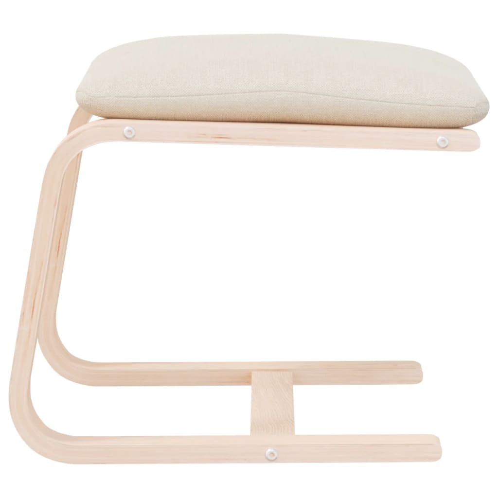 Υποπόδιο Κρεμ 51 x 41 x 40 εκ. Υφασμάτινο