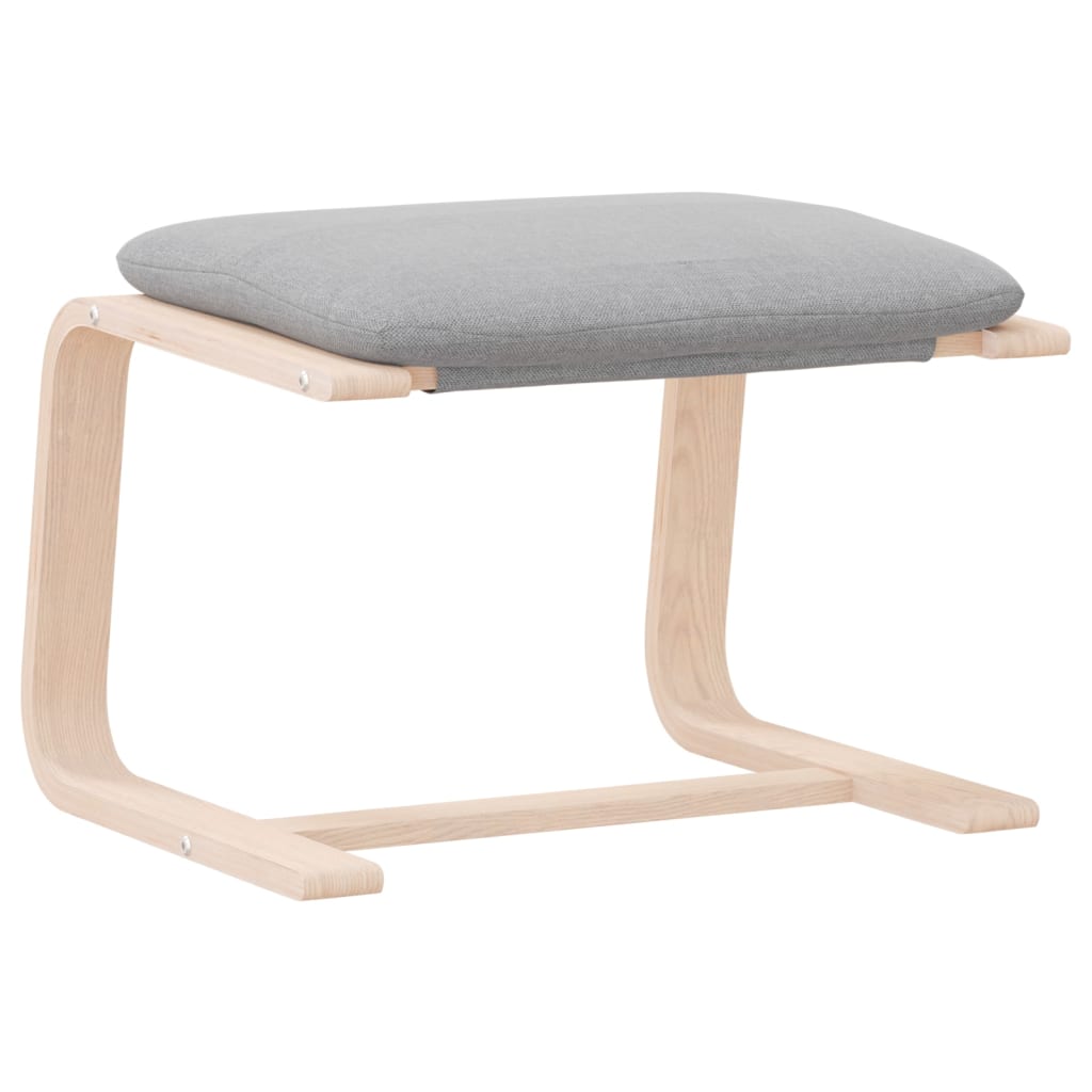 Υποπόδιο Ανοιχτό Γκρι 51 x 41 x 40 εκ. Υφασμάτινο - Pakobazaar