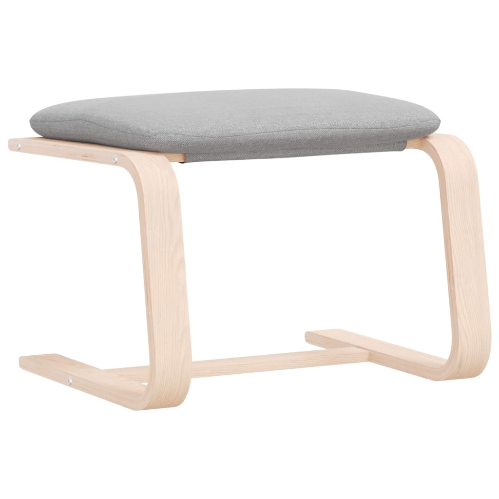 Υποπόδιο Ανοιχτό Γκρι 51 x 41 x 40 εκ. Υφασμάτινο - Pakobazaar