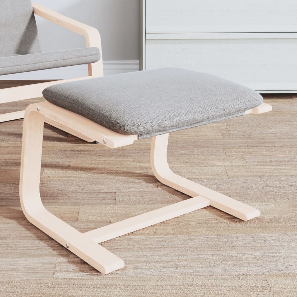 Υποπόδιο Ανοιχτό Γκρι 51 x 41 x 40 εκ. Υφασμάτινο - Pakobazaar