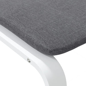 Υποπόδιο Σκούρο Γκρι 51 x 41 x 40 εκ. Υφασμάτινο - Pakobazaar