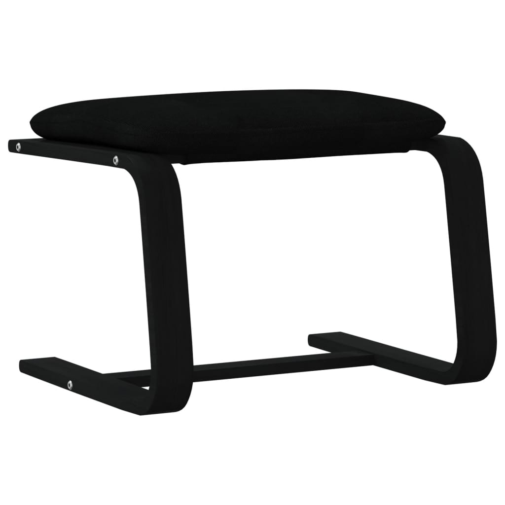 Υποπόδιο Μαύρο 51 x 41 x 40 εκ. Υφασμάτινο - Pakobazaar