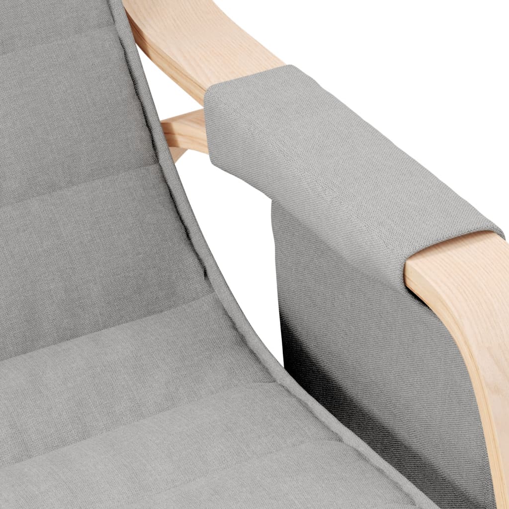 Κουνιστή Πολυθρόνα Ανοιχτό Γκρι Υφασμάτινη