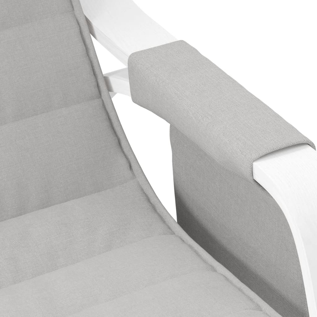 Κουνιστή Πολυθρόνα Ανοιχτό Γκρι Υφασμάτινη